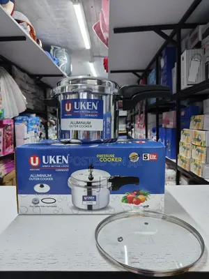 UKEN Aluminium Pressure Cooker With Glass Lid (5l, 7.5l, 10l)