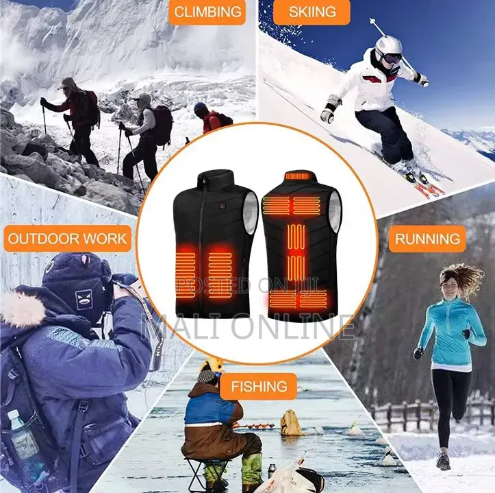 Unisex USB Thermo Heating Sleeveless Jacket