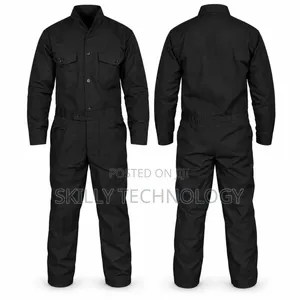 Black Plain Overall