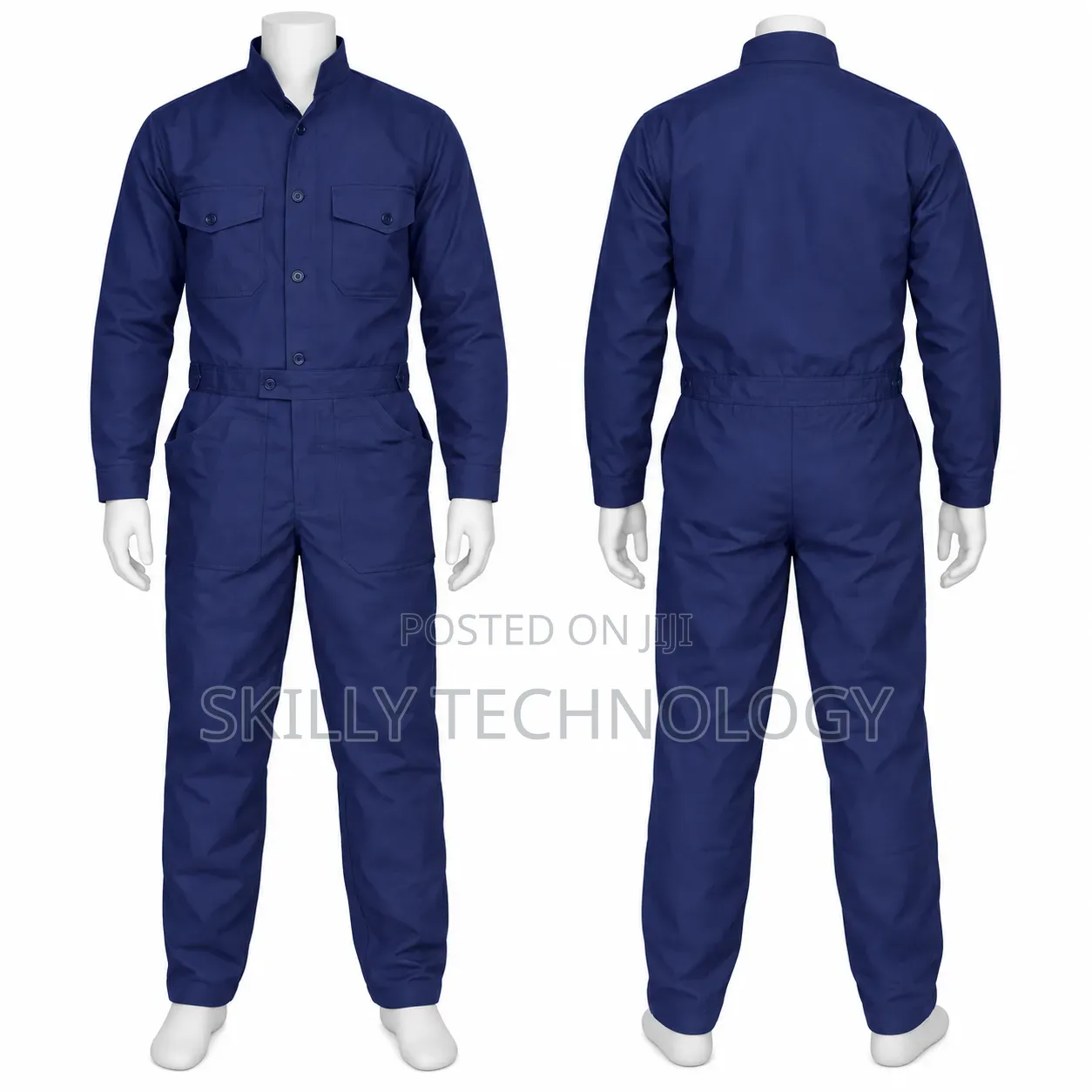 Navy Blue Plain Overall