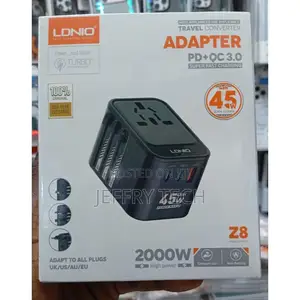 LDNIO Z8 45W GaN Travel Converter Adapter - Universal UK/US/AU/EU Plu