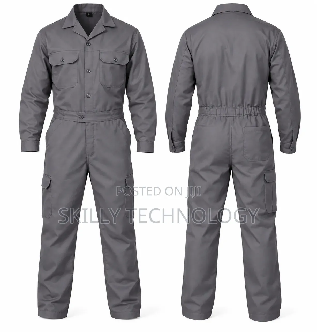Grey Plain Overall