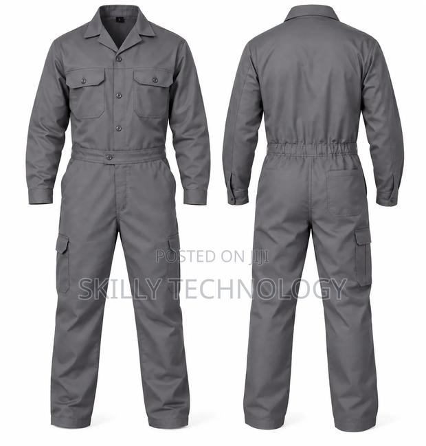 Grey Plain Overall - thumbnail 2