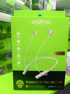 Oraimo Necklace Lite Neckband Earphones With 30H Playtime -White
