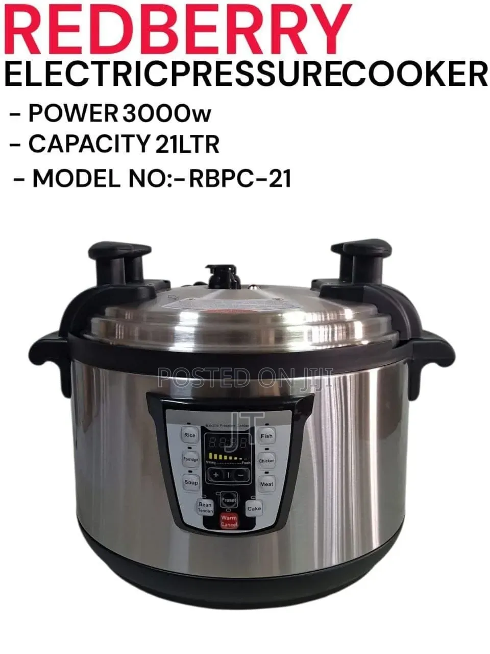 Redberry Electric Pressure Cooker (6l, 17l, 21l, 25l)