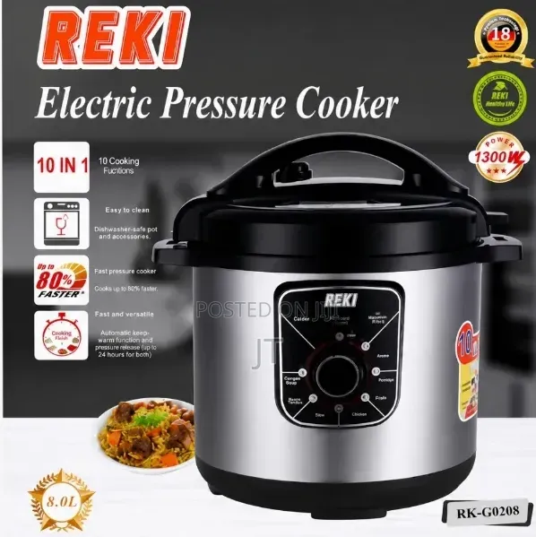 10 in 1 Reki 8 Litres Pressure Cooker