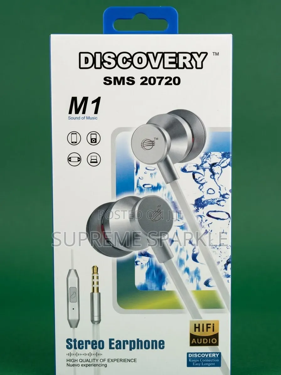 Discovery M1 Wired Earphones 3.5mm Stereo