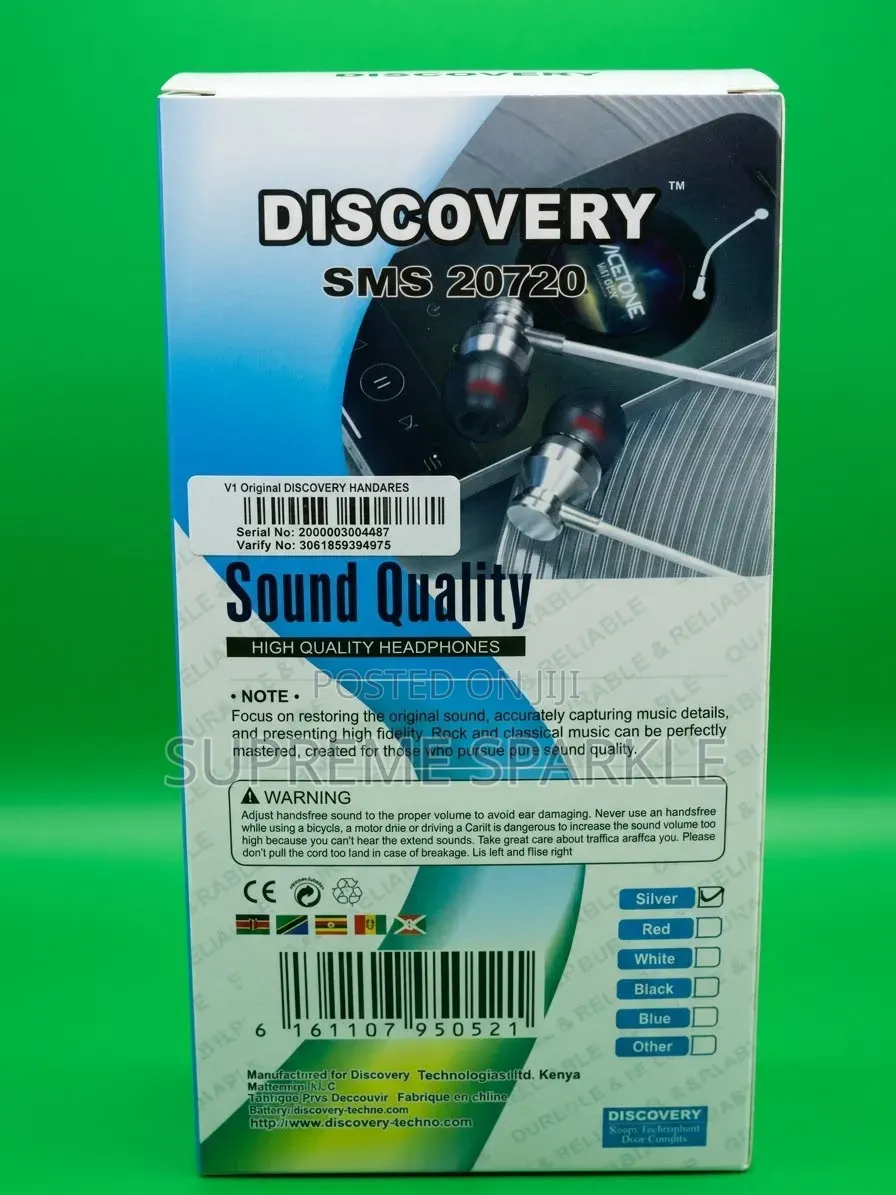 Discovery M1 Wired Earphones 3.5mm Stereo