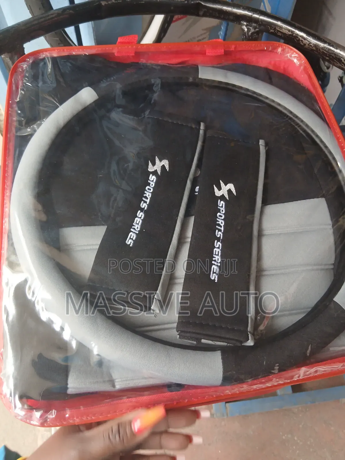 5 Racing Sports Series Car Seats Covers/ Grey Black Car Seats Covers