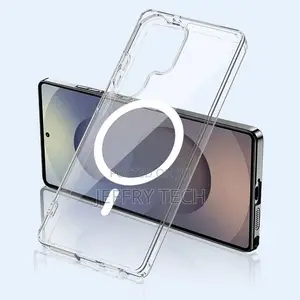 Clear Transparent MagSafe Silicone Case for Samsung Galaxy S24 Ultra –
