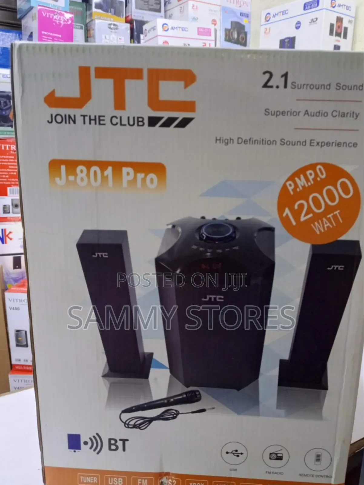 JTC Mtungi 12000W PMPO Bluetooth Woofer System