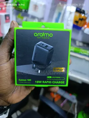 Oraimo Cannon 18s 18W Fast Charging iPhone Wall Charger Kit