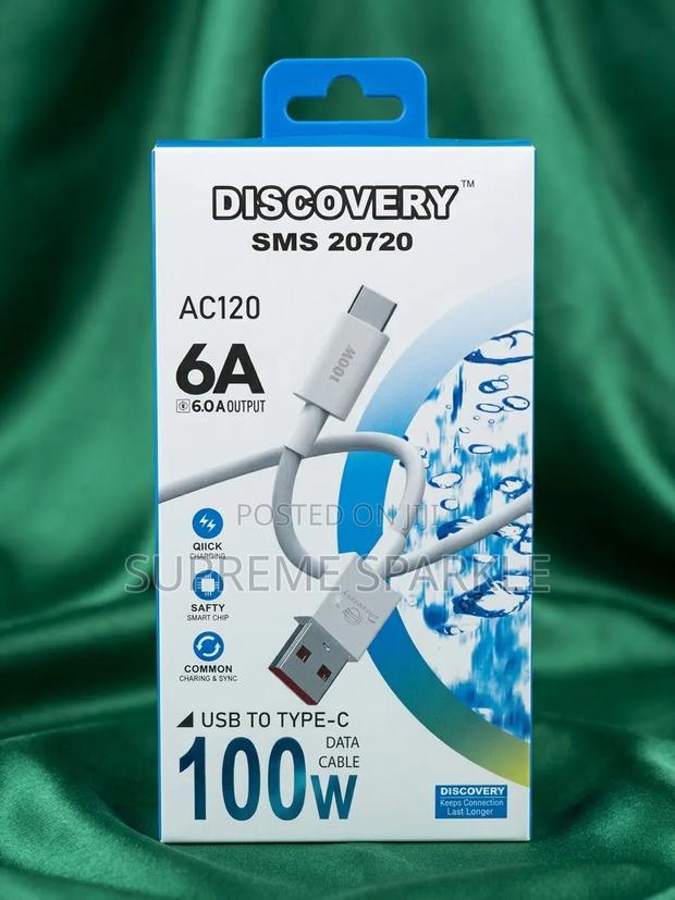 USB-A to Type-C Data Cable Discovery 6A 100W Fast Charging - main view