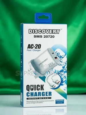 USB-C and USB-A
Fast Charger 20W Discovery