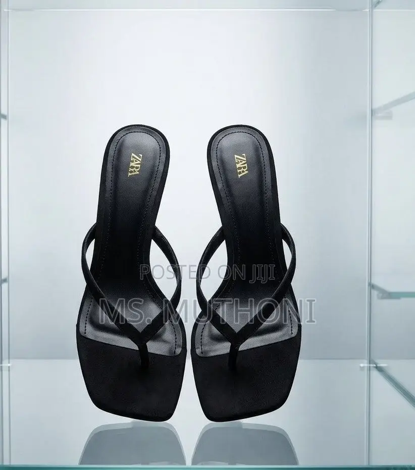 The Zara Suede Kitten-Heel Sandals Size 37-41
