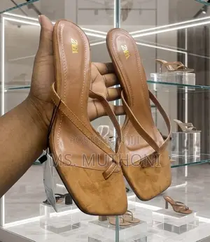 The Zara Suede Kitten-Heel Sandals Size 37-41