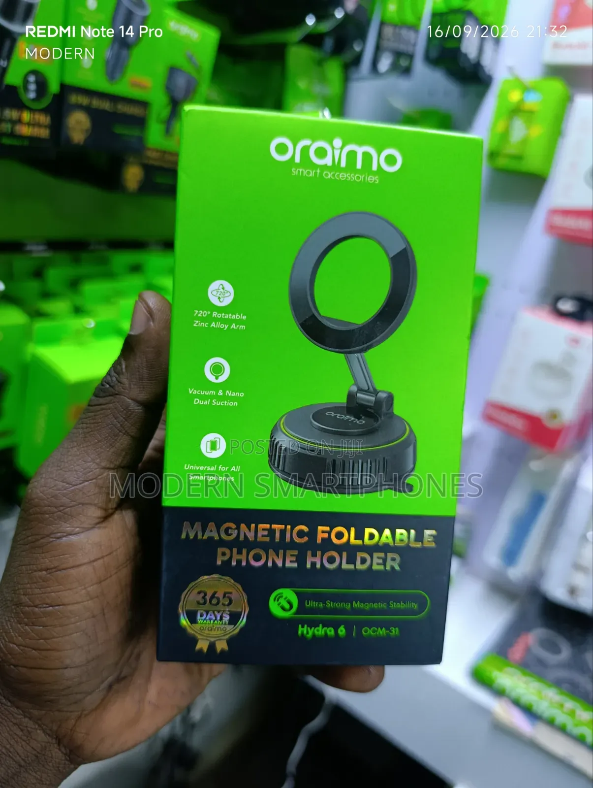Oraimo Hydra 6 Firm Flexible Car Phone Holder Mount