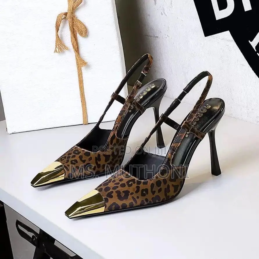 Boxed Two-Tone Patent Leather Slingback Stilettos Size 35-40