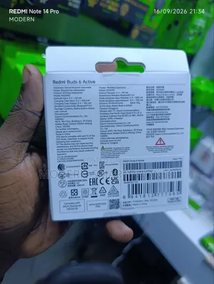 Xiaomi Redmi Buds 6 Active Wireless Earbuds in Pink.
