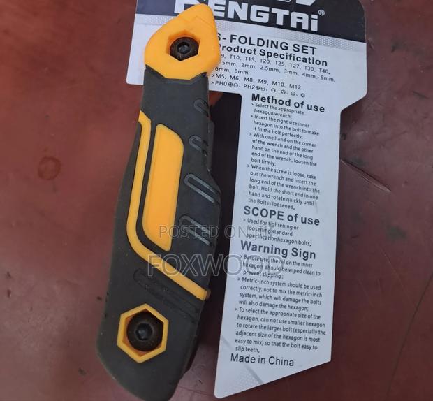 8 PC Folding Allen Wrench Set - thumbnail 3