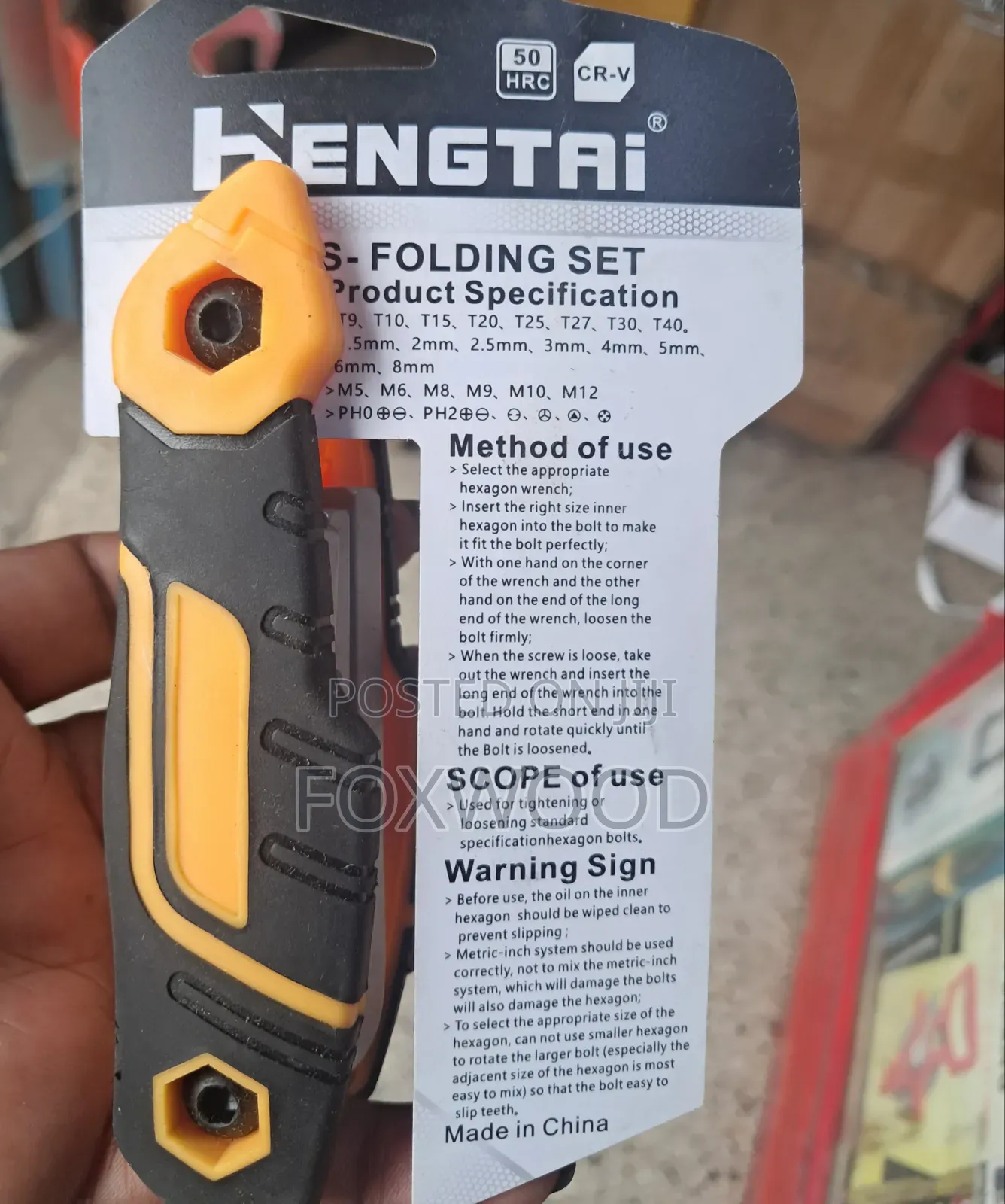 8 PC Folding Allen Wrench Set