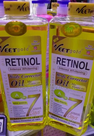Veet Gold Retinol Intense Whitening Body Corrector Oil in Kenya
