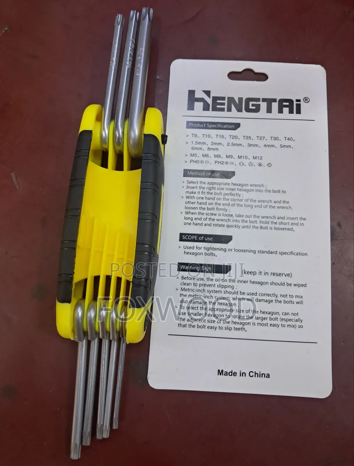 8-Piece Folding Torx Hex Key Set -