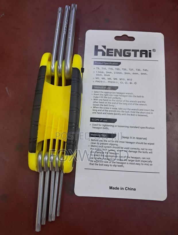 8-Piece Folding Torx Hex Key Set - - thumbnail 3