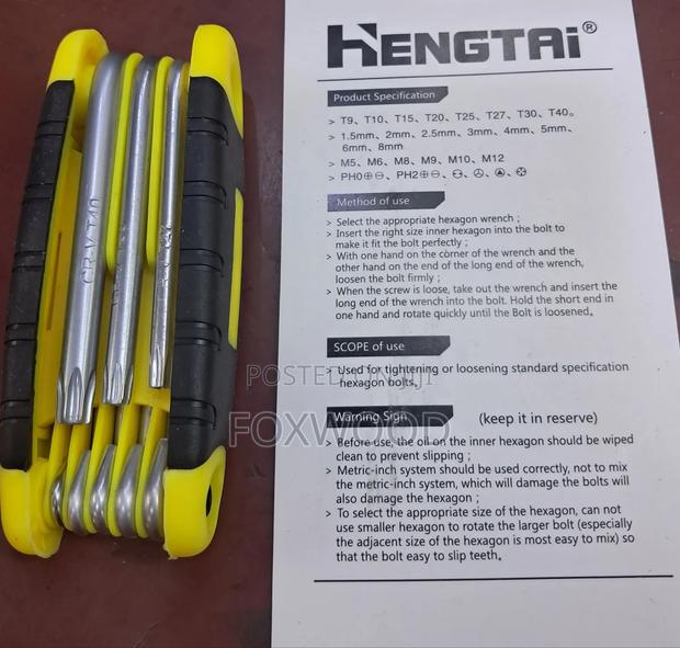 8-Piece Folding Torx Hex Key Set - - main view