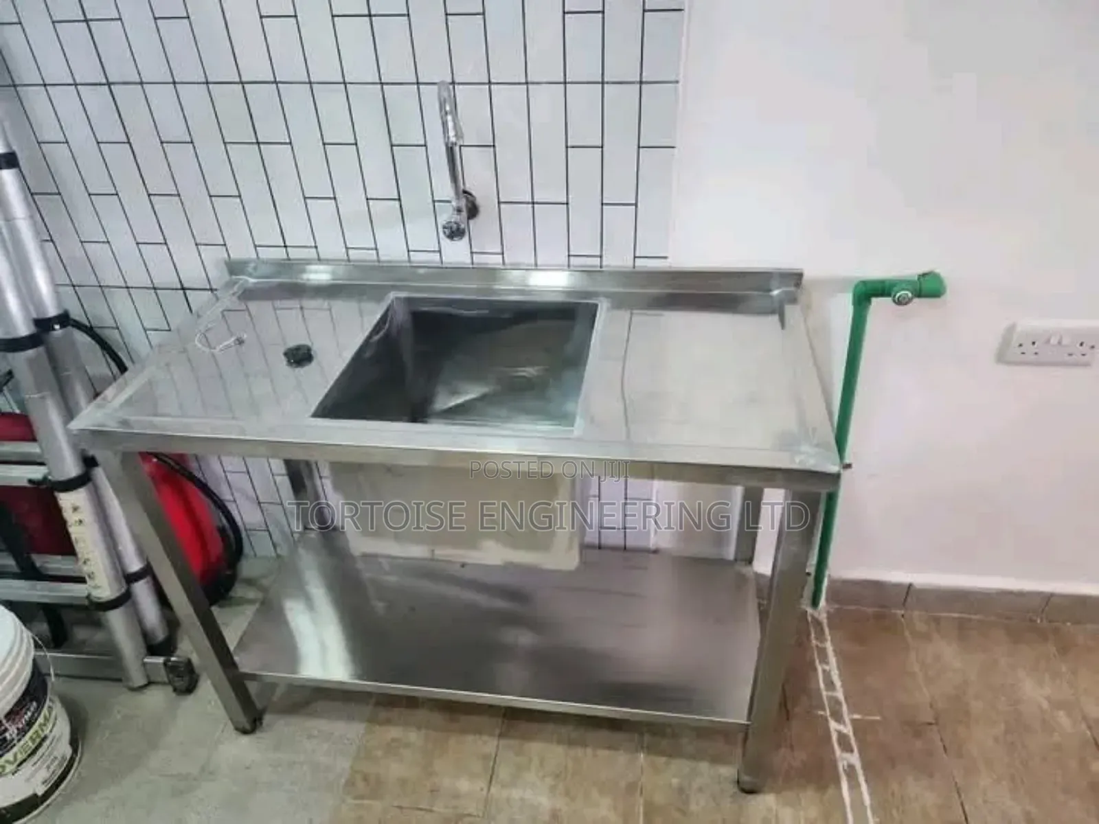 Stainless Steel Commercial Single Sink Dimensions 1200mm by 550mm