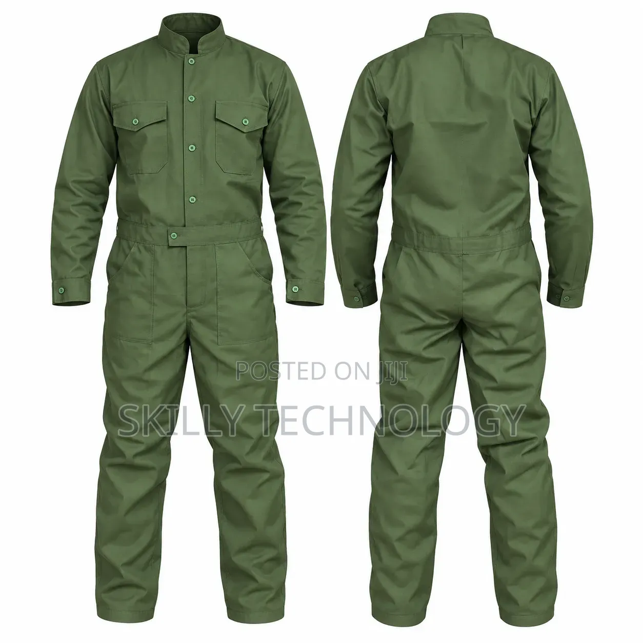 Plain Overall Jungle Green