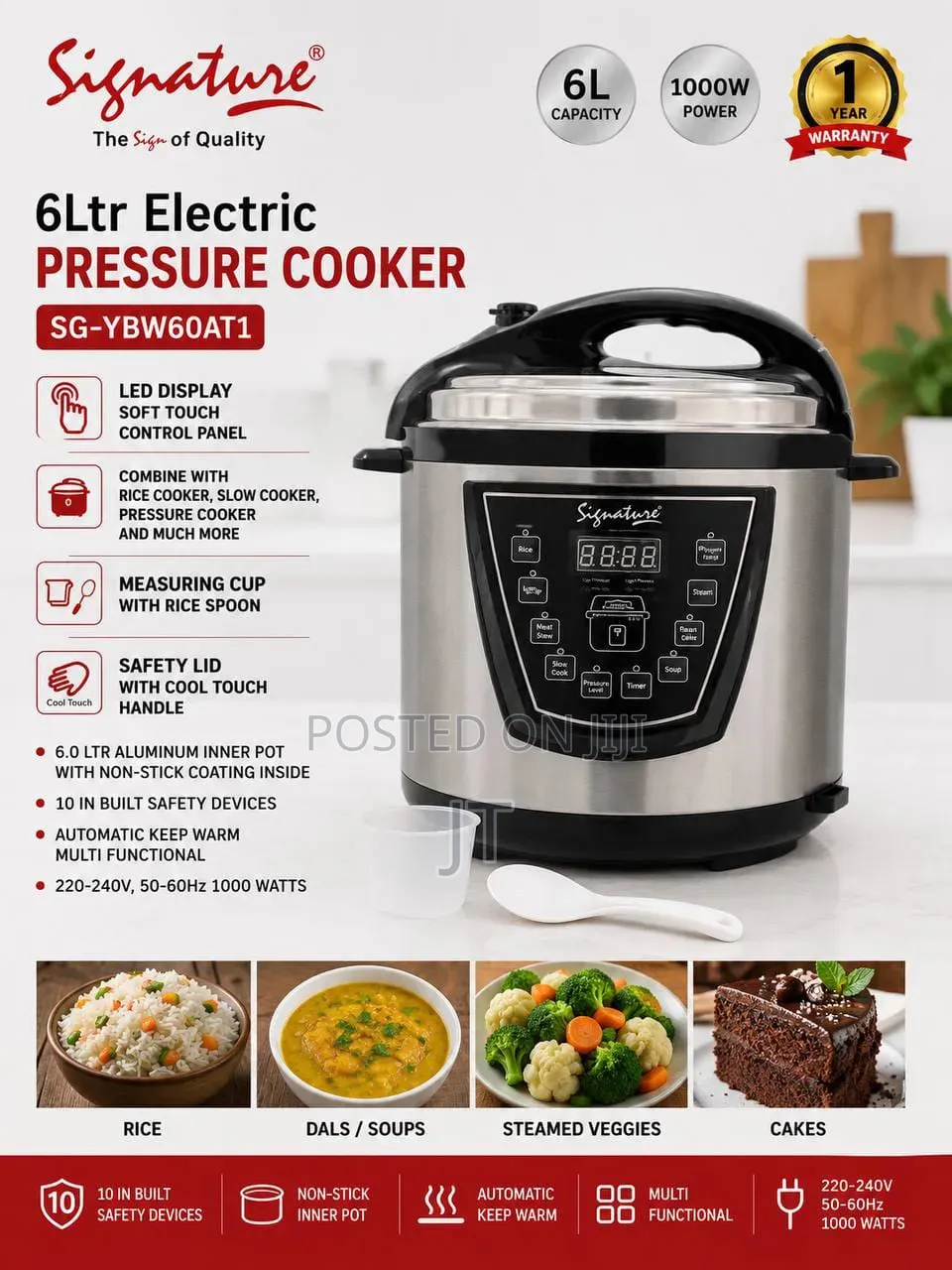 Signature 6 Litres Electric Pressure Cooker