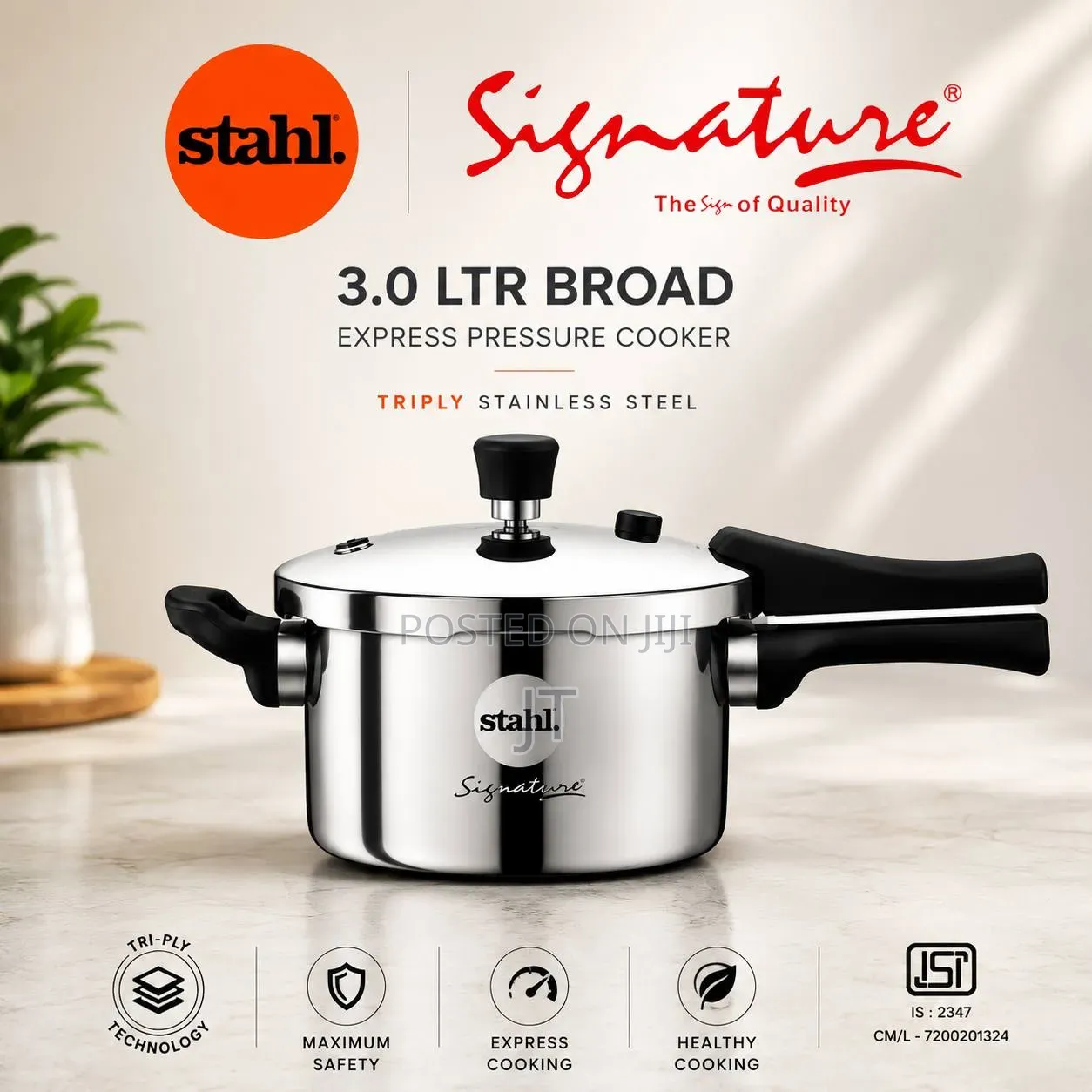 Stahl(signature) Express Pressure Cooker (3l, 3.5l, 5l, 6l, 8l)