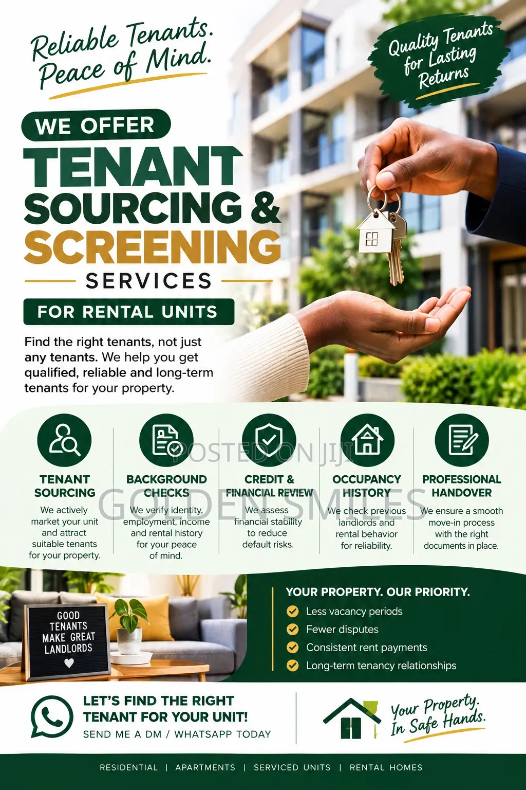 Property Owners Needed! –tenant Leasing/Placement Offered