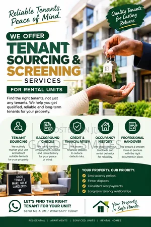 Property Owners Needed! –tenant Leasing/Placement Offered