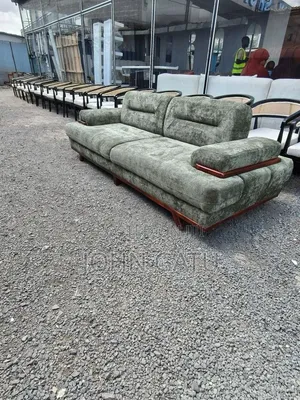 Amber-Ray Green 3 Seater Spring Sofa