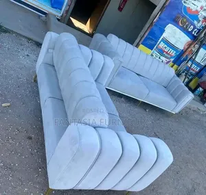 6 Seater Light Grey Sofa Set