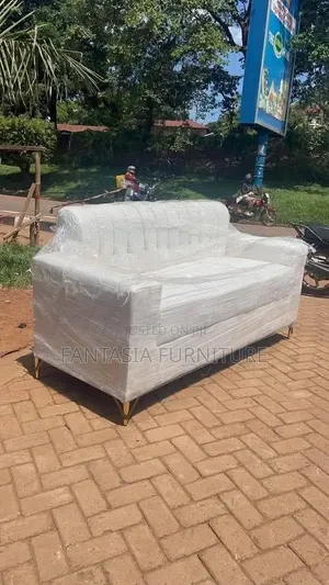 3 Seater White Sofa