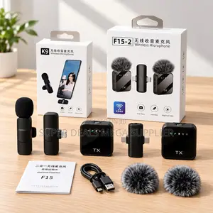 ,F15-2 Wireless Lavalier Microphone 2TX for Reels Video Set
