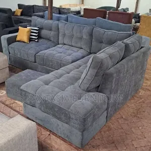 5 Seater Grey Sectional Sofa + Ottoman in Kangemi/Nairobi