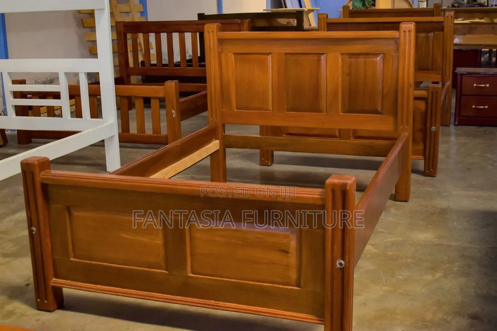 Brown Wooden Bed Size 5 by 6
