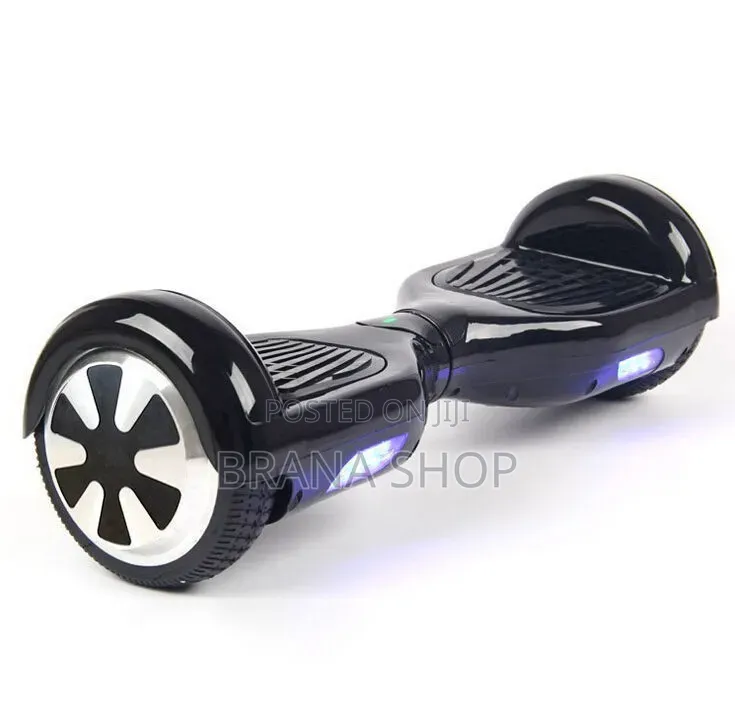 Black 8-Inch LED Self-Balancing Electric Scooter 