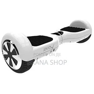 White 8-Inch LED Self-Balancing Electric Scooter 