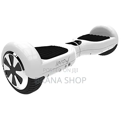 White 8-Inch LED Self-Balancing Electric Scooter 