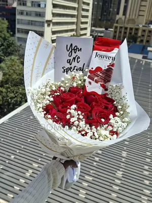 Flower Bouquet + Chocolate Roses + Necklace + Free Gift Card