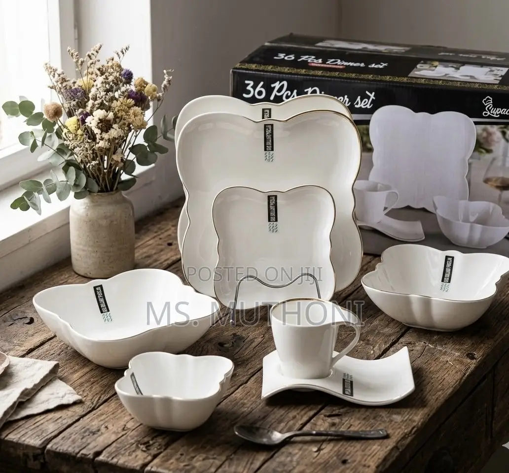 Butterfly Wing Luxurious Porcelain Dinnerware (36 PCs (