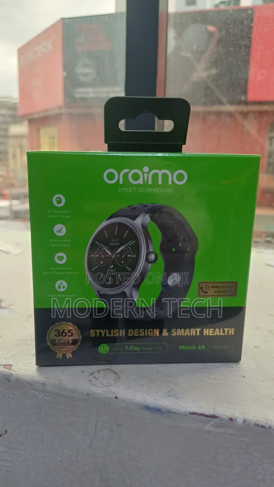 Oraimo Watch 6R 1.39" Full Touch Smartwatch – IP68 Waterproof