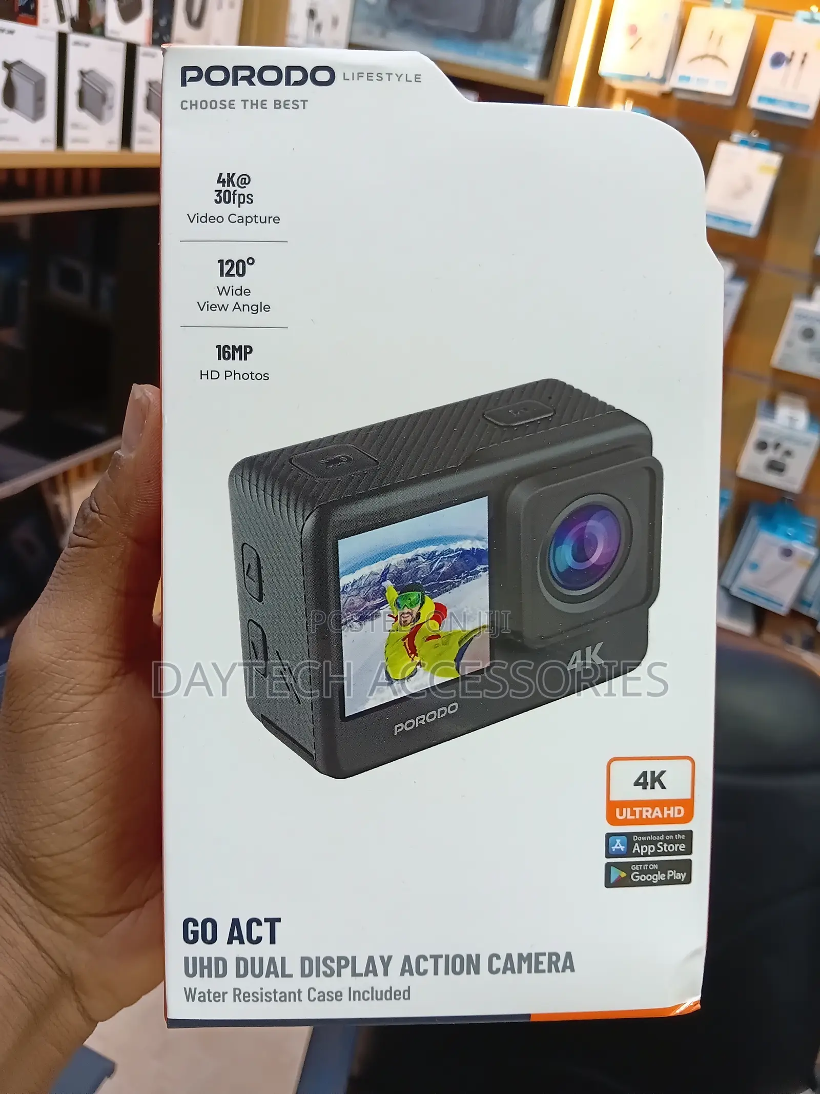 Porodo Go Act UHD Dual Display Action Camera