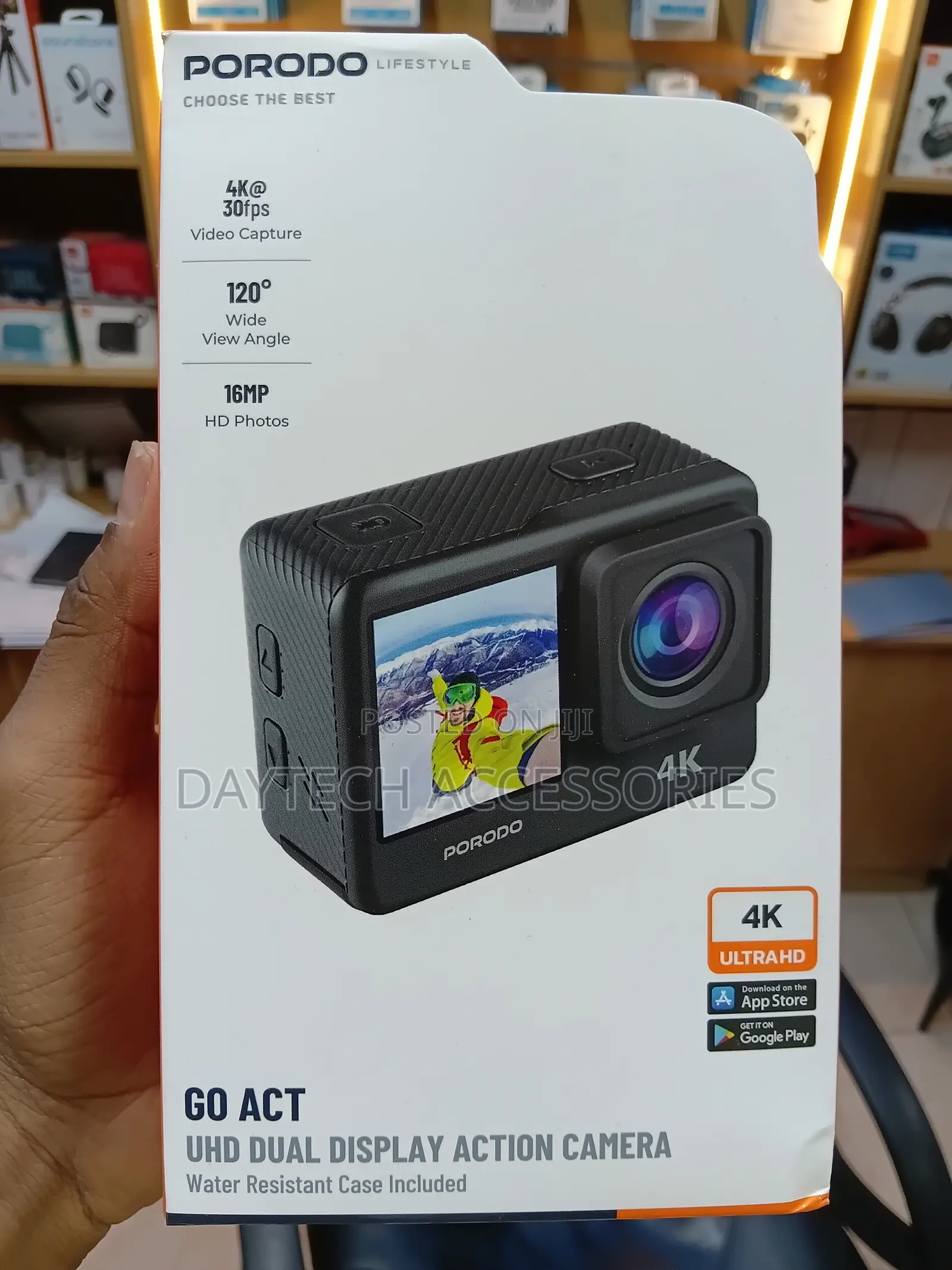 Porodo Go Act UHD Dual Display Action Camera
