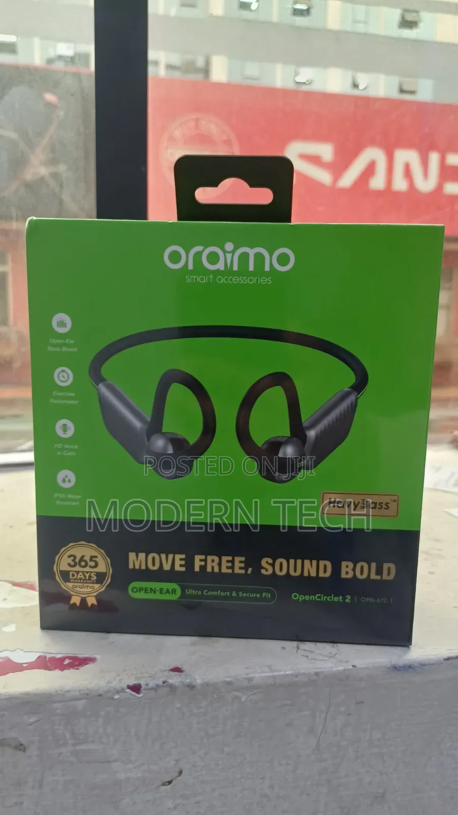 Oraimo OpenCirclet 2 Bluetooth Open-Ear Earbuds – Comfortable Fit